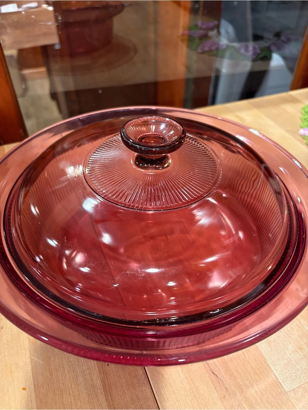 Corningware cranberry colored